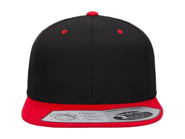 Flexfit 110F flat-bill snapback, Black/Red