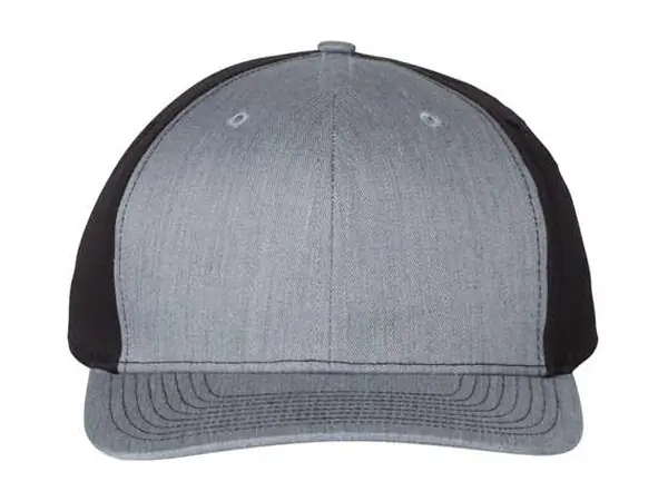 Richardson 312 twill-back trucker, Heather Grey/Black